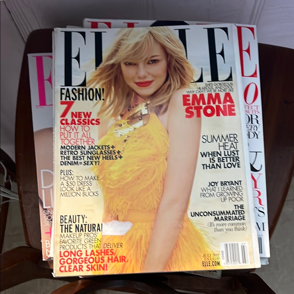 Elle Magazine With Emma Stone Cover July 2011 Elle Magazine With Emma Stone Cover July 2011